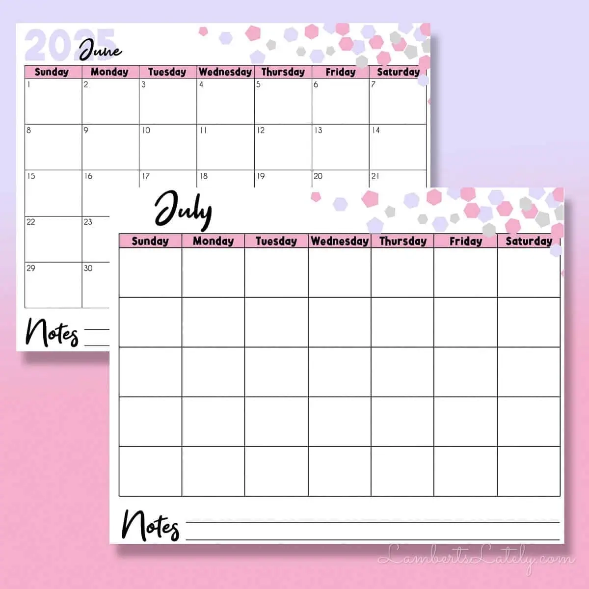 12 Free Printable Calendars For 2025 Lamberts Lately