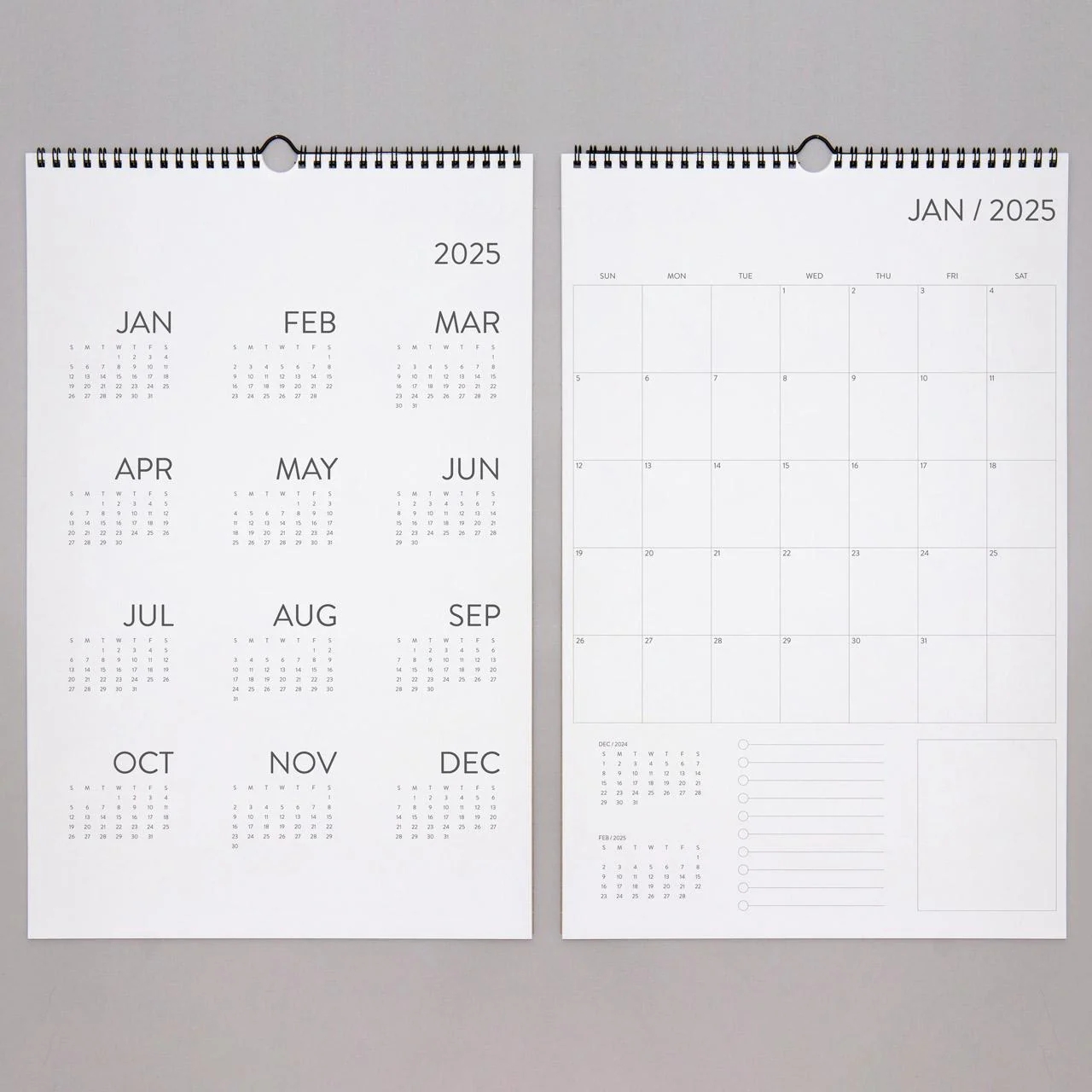 12 Month Wall Calendar 2025