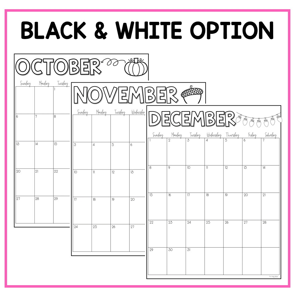 Free Blank Calendar Monthly 2025 Portrait