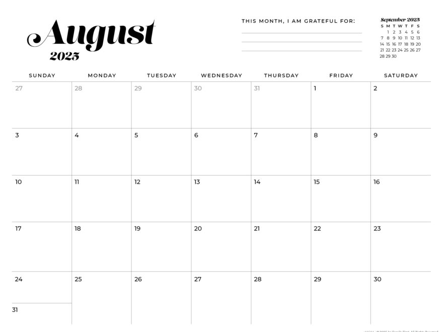 2025 2026 Simple Printable Calendar For Moms IMOM