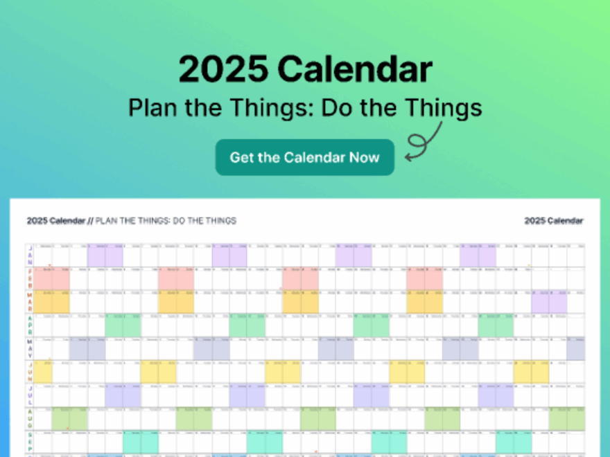 2025 365 Day Calendar View Figma