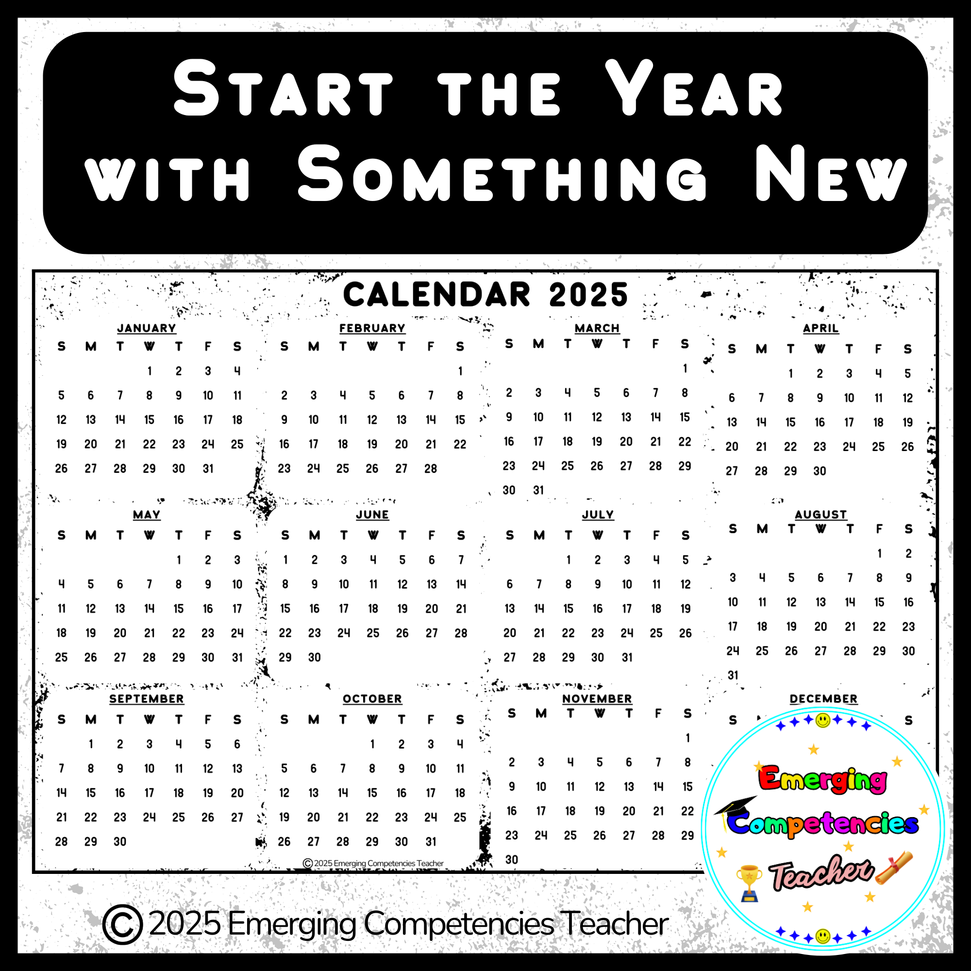 2025 Blank Monthly Calendar Templates Printable Made By Teachers
