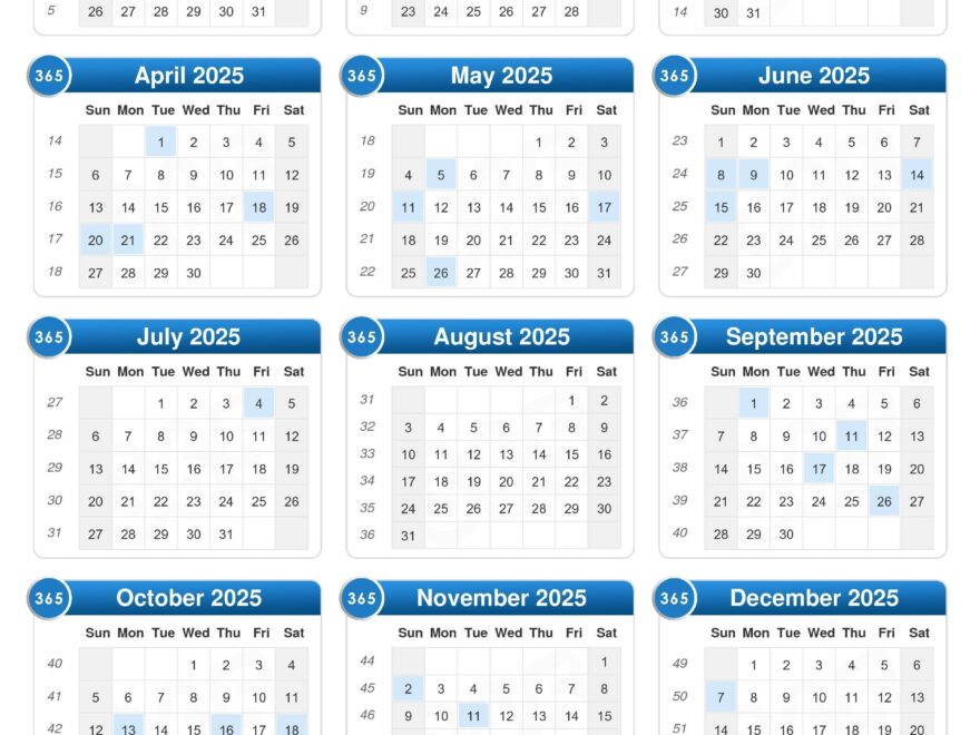 2025 Calendar