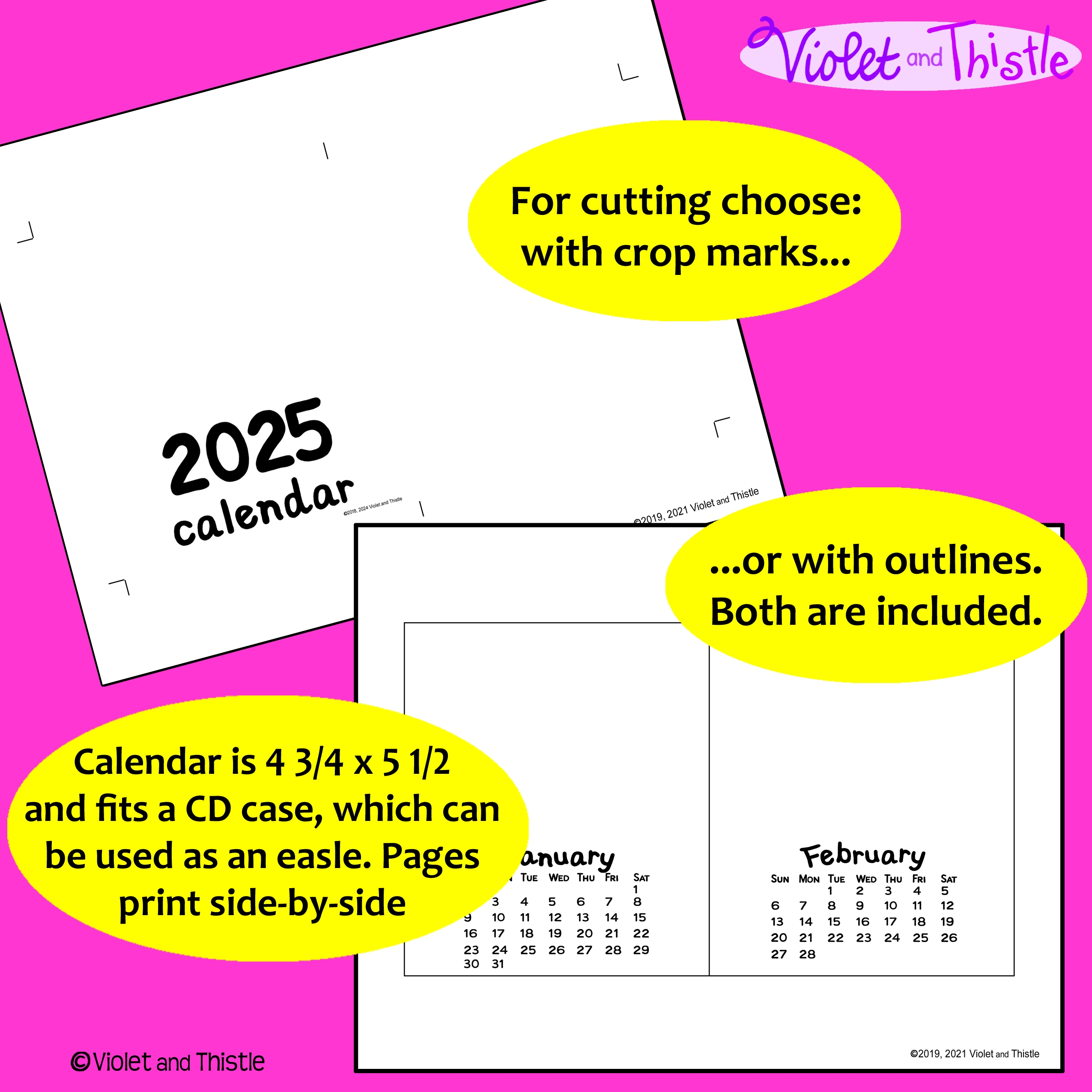 Calendar Circle 2025 Blank