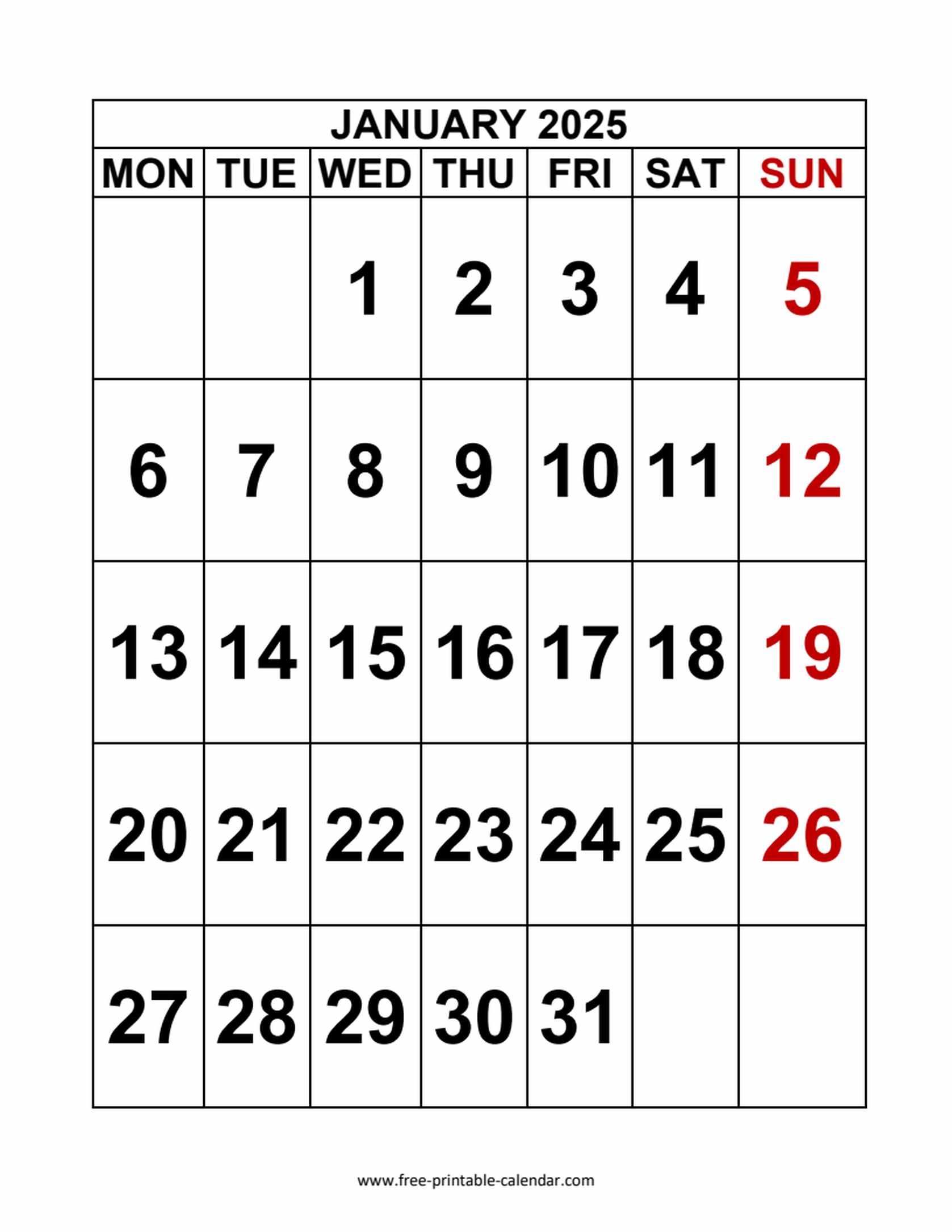 2025 Calendar Word Template