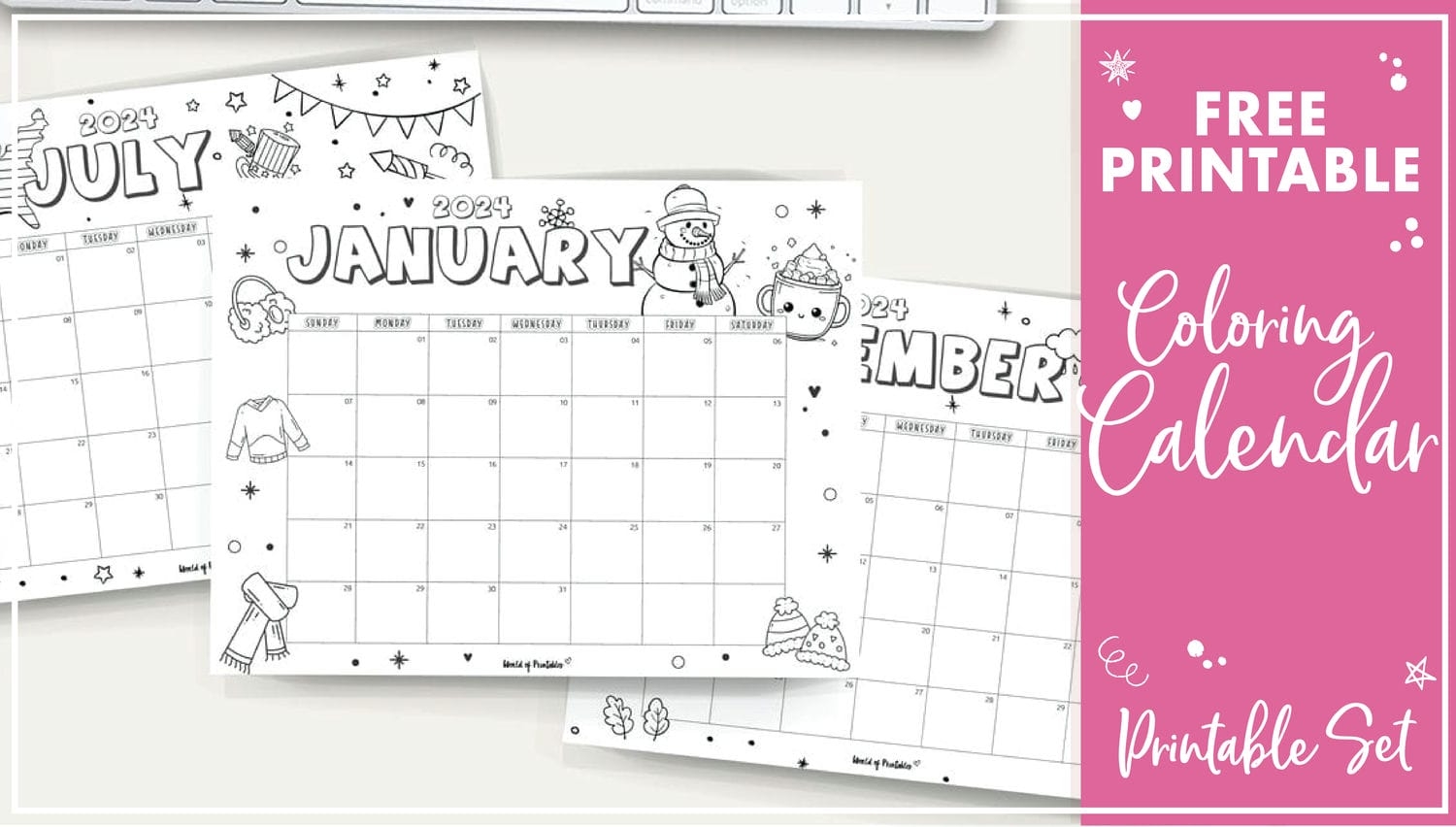 Printable Blank December Calendar 2025 Color