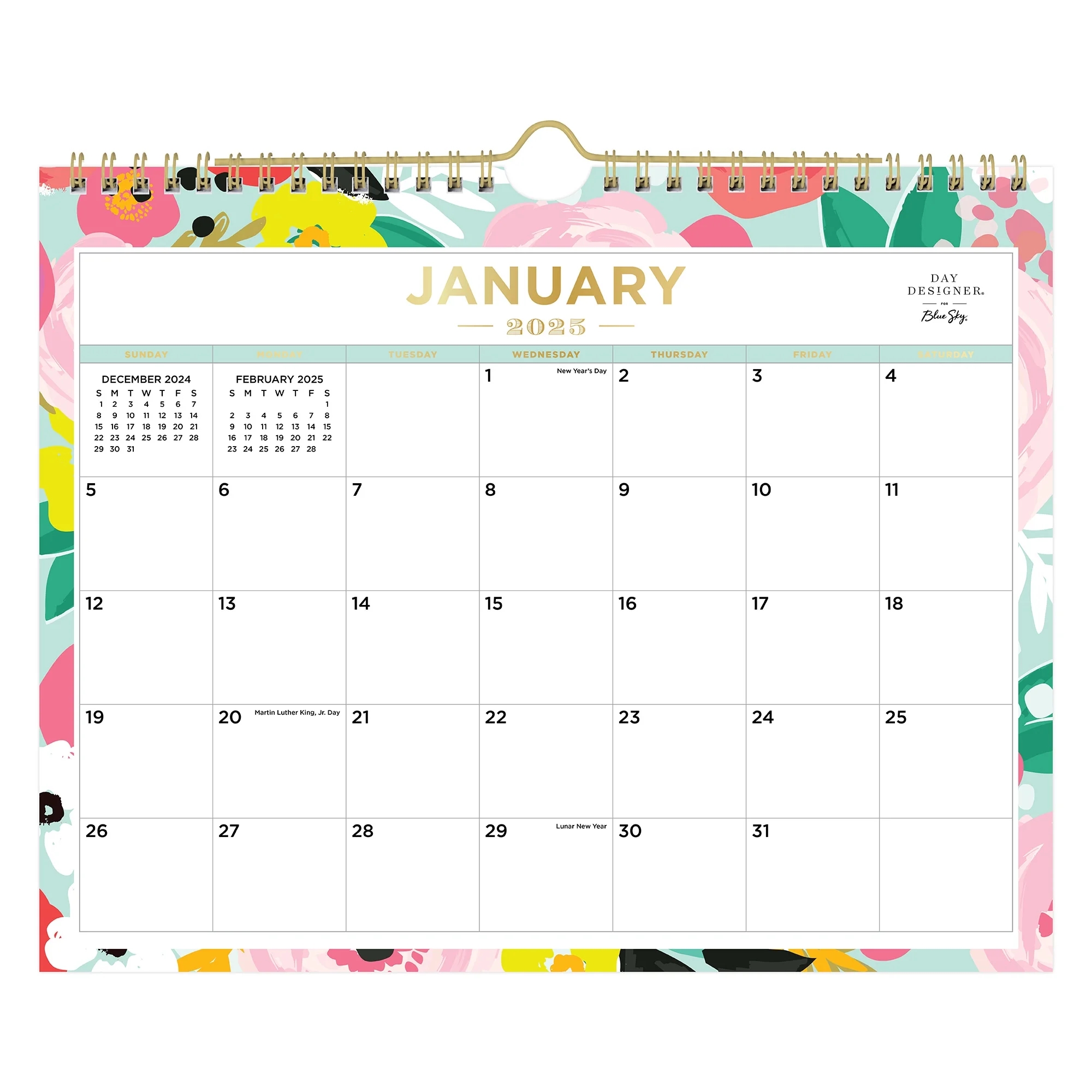 2025 Day Designer Monthly Wall Calendar 11 X 8 3 4 Secret Garden Mint January 2025 To December 2025 Walmart