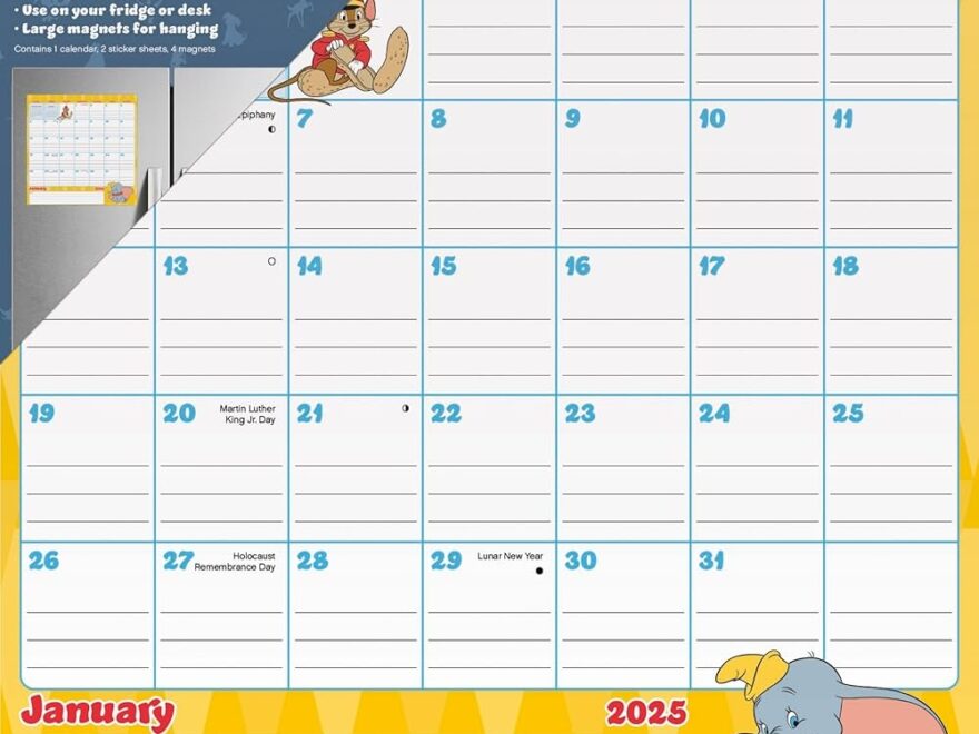 2025 Disney Classics Magnetic Family Calendar Trends International 9798888281024 Amazon Books