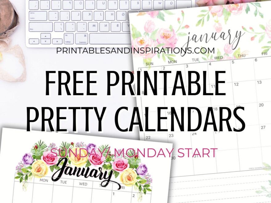 2025 Free Printable Pretty Calendars And Planners Printables And Inspirations
