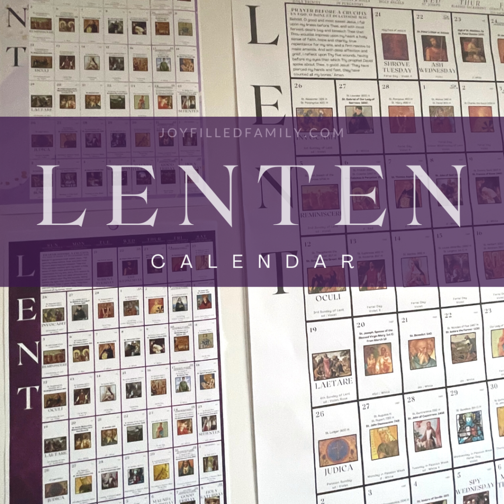 2025 Lenten Calendar Planner