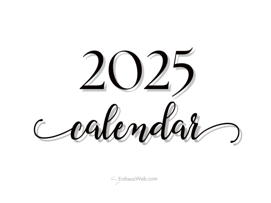 2025 Monthly Calendar Black And White EntheosWeb