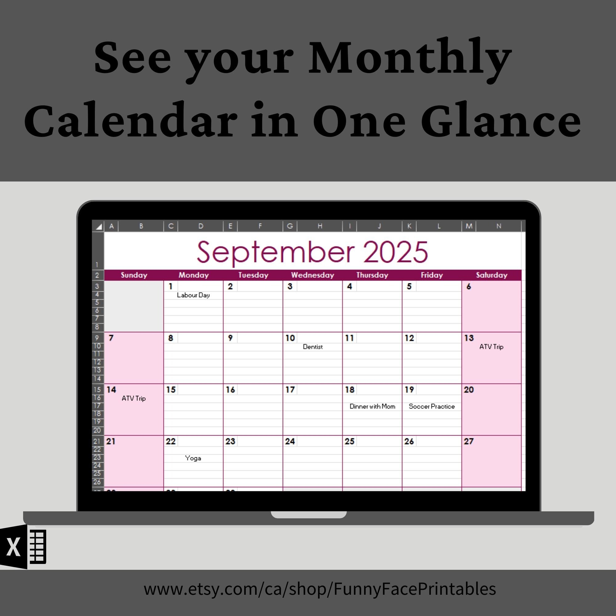 Blank September 2025 Calendar Word
