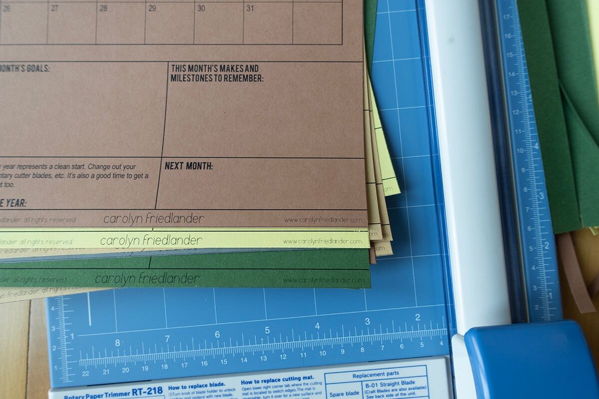 2025 Printable Calendar Carolyn Friedlander