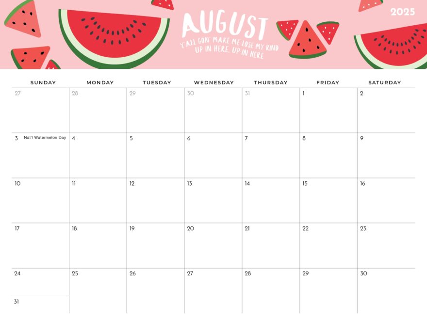 2025 Printable Calendars Free Printable Calendar Designs IMOM