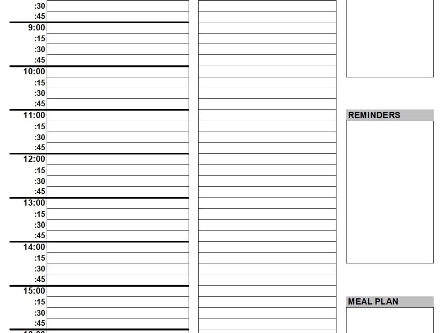 2025 Printable Daily Planner Planner Templates