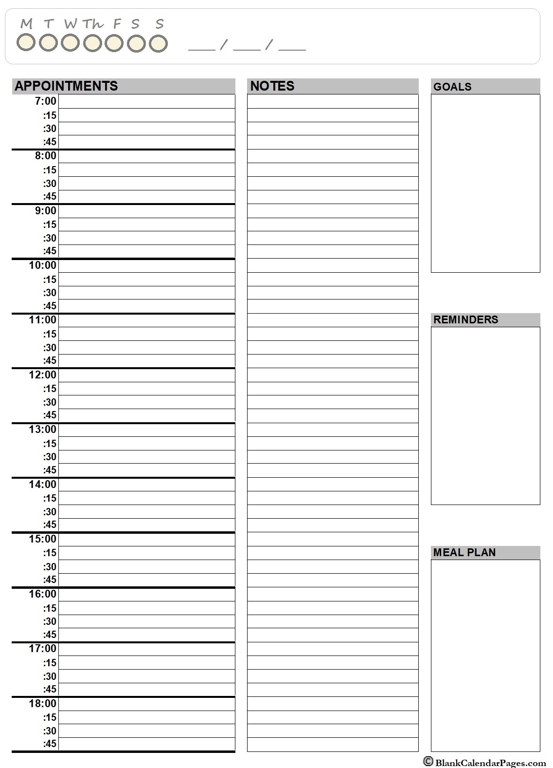 2025 Printable Daily Planner Planner Templates