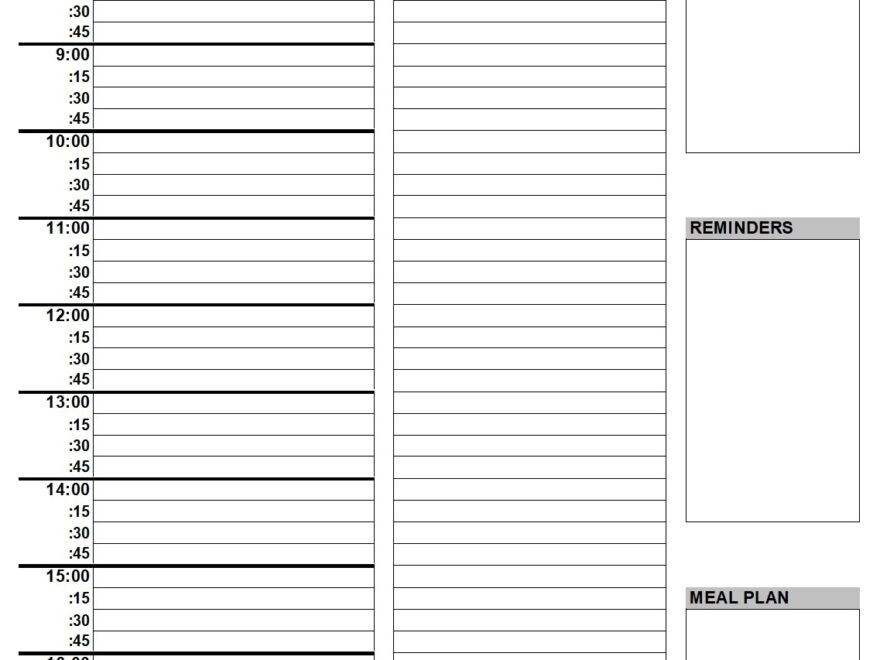 2025 Printable Daily Planner Planner Templates