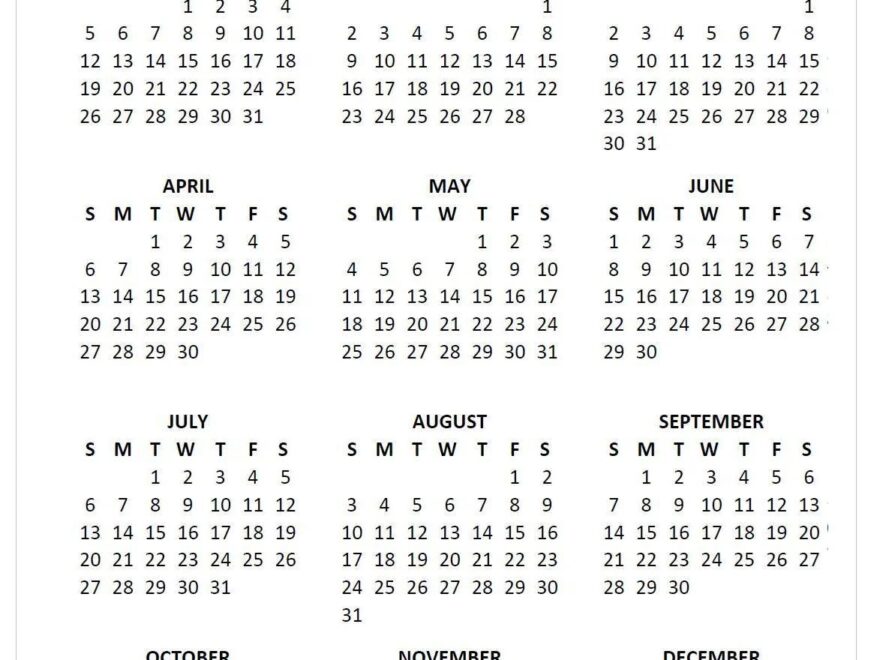 2025 Printable Minimalist Calendar Year At A Glance Available In 4 Sizes A5 Planner Classic Letter Legal Instant Download Etsy