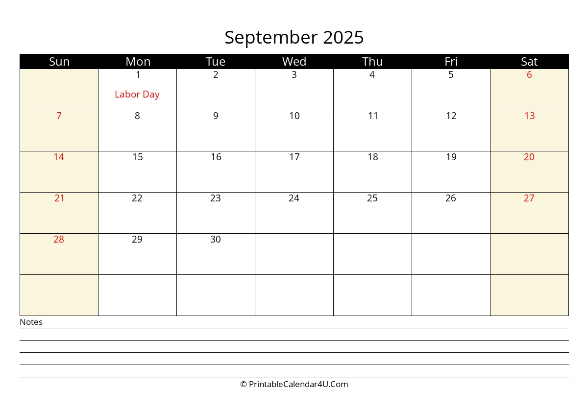Blank Calendar September 2025 October 2025