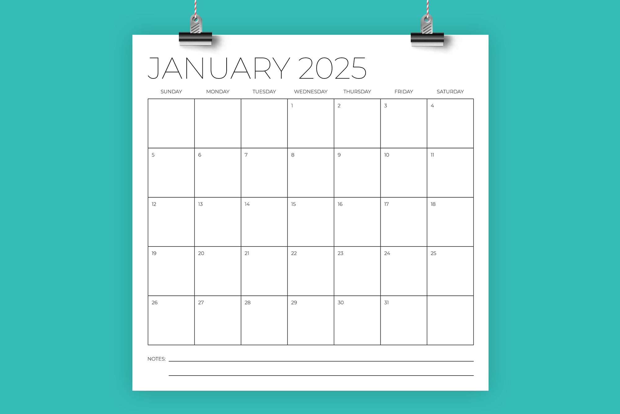 2025 Square 12x12 Calendar Template By Running With Foxes TheHungryJPEG