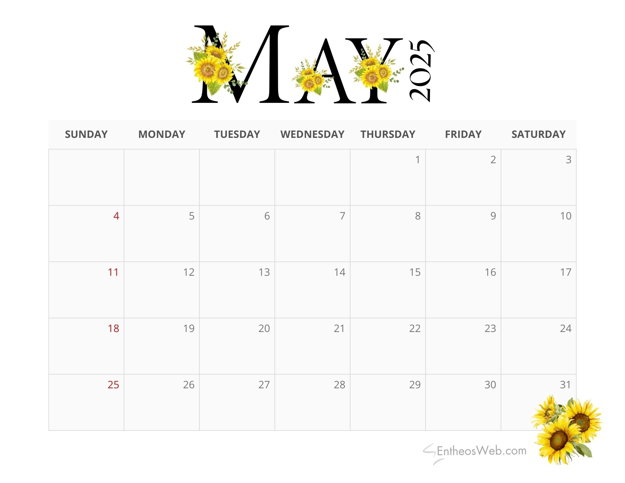 Print A Blank Calendar Month 2025