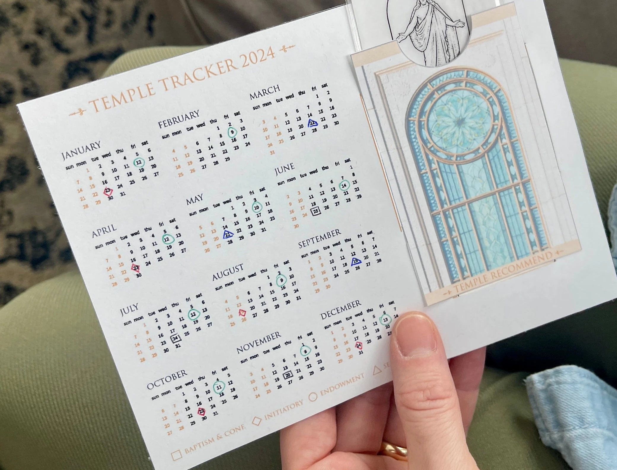 2025 Temple Recommend Holder And Temple Attendance Tracker For Youth And Adults Youth Activity Craft Etsy