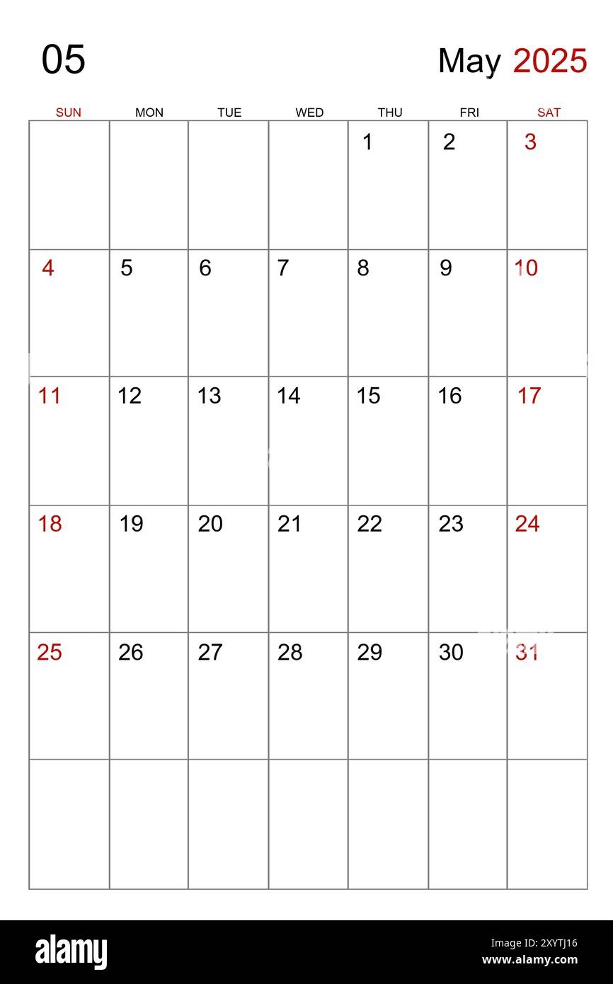 2025 Wall Calendar Cut Out Stock Images Pictures Alamy