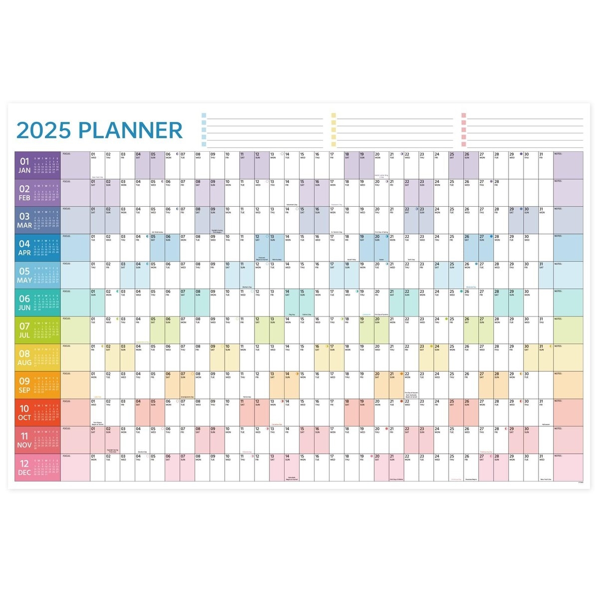 December 2025 Calendar With Blank Top