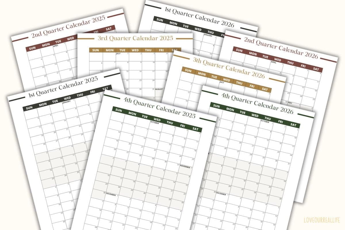 Blank 3 Month Calendar 2025