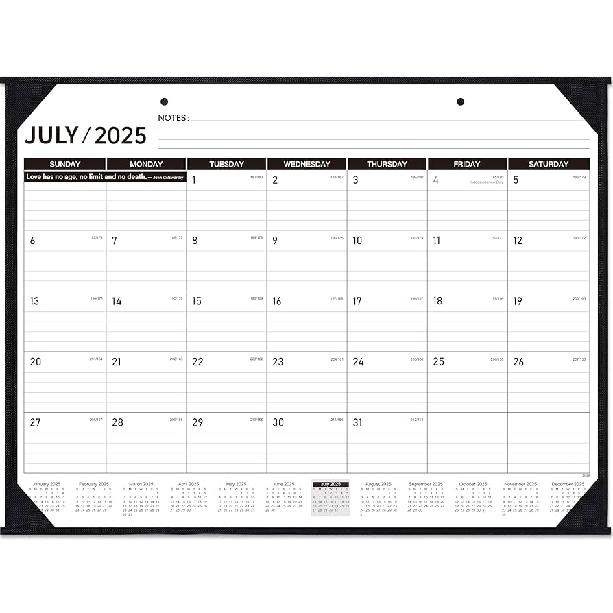 Amazon 2025 2026 Desk Calendar JUL 2025 DEC 2026 22 X 17 Large Desk Calendar 2025 2026 18 Monthly Desk Wall Calendar 2 in 1 Corner Protector Desk Pad Large Ruled Blocks Office Products