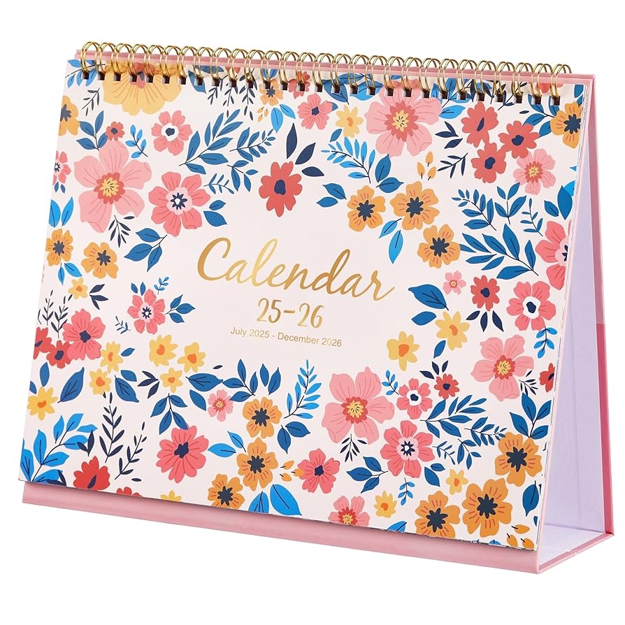 Amazon 2025 2026 Desk Calendar Jul 2025 Dec 2026 Standing Flip Calendar 2025 2026 18 Months Desktop Calendar 10 X 8 3 Thick Paper Strong Binding Stand Up Calendar With Memo Pages Blank Blocks Office Products