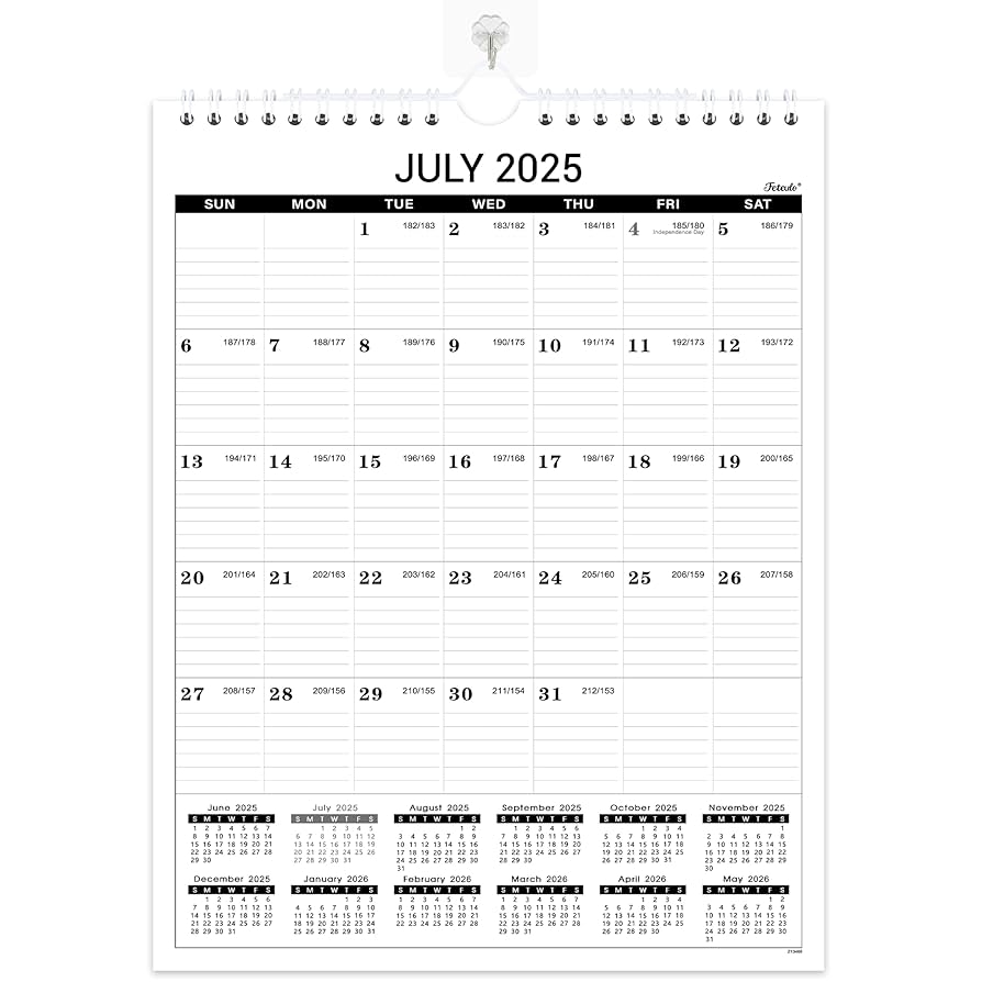 Amazon 2025 2026 Wall Calendar 18 Months Large Wall Calendar From Jul 2025 Dec 2026 11 4 X 14 6 Twin Wire Binding Perfect For Planning Your Home And Office Office Products