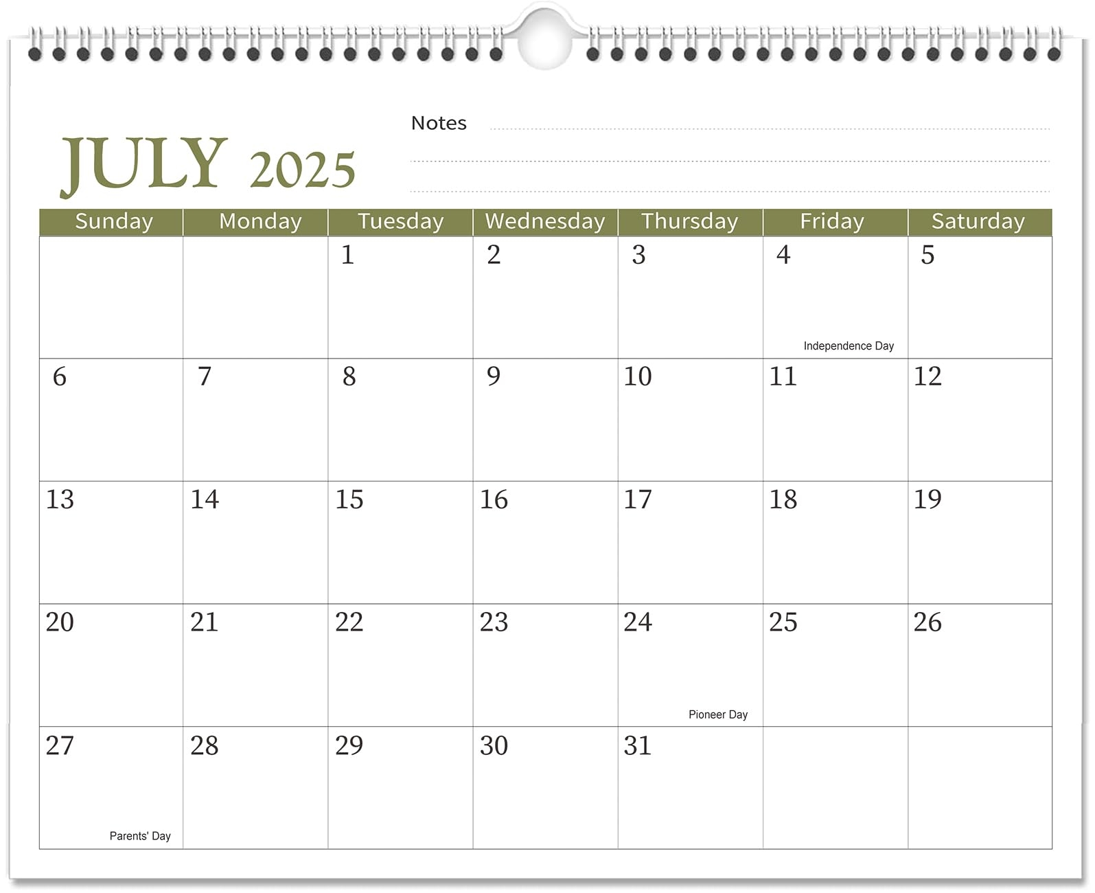 Amazon 2025 2026 Wall Calendar Hanging Calendar 2025 2026 Runs From July 2025 December 2026 14 5 X 11 5 Simple Wall Calendar Large Calendar Perfect For Office Home Or School Office Products