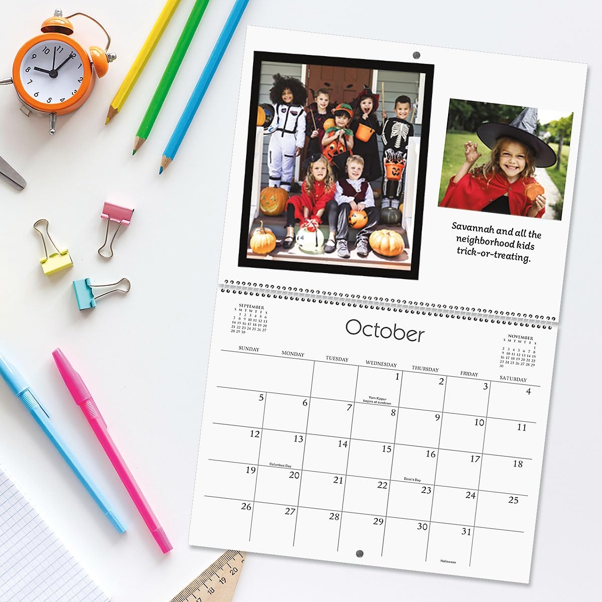 Amazon 2025 Blank White Scrapbook Wall Calendar 12 Inch X 9 Inch Size Closed 18 Inch Size Open Large Bookstore Quality DIY Spiral Bound Hanging Calendar For Kitchen Office By Current Office Products