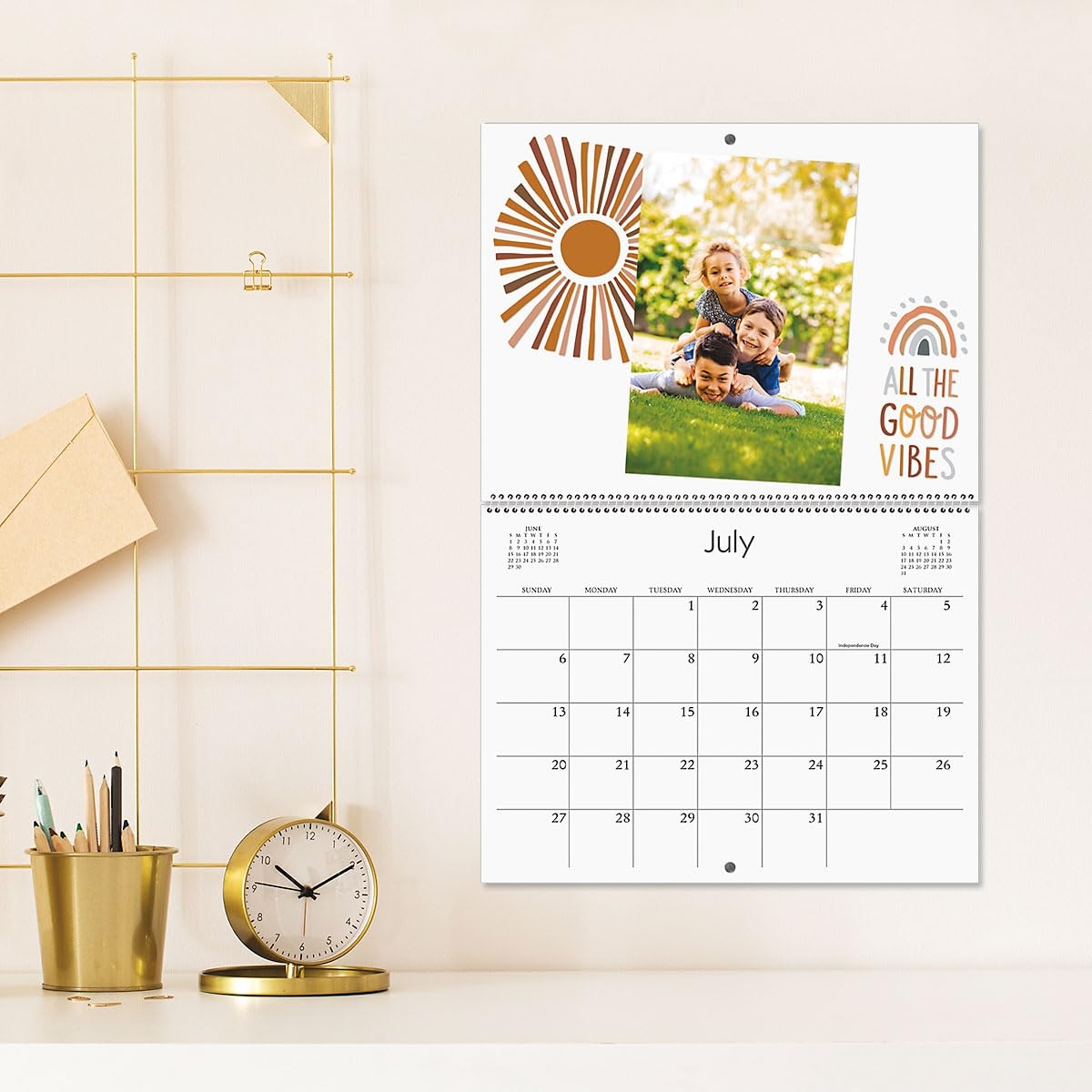 Amazon 2025 Blank White Scrapbook Wall Calendar 12 Inch X 9 Inch Size Closed 18 Inch Size Open Large Bookstore Quality DIY Spiral Bound Hanging Calendar For Kitchen Office By Current Office Products