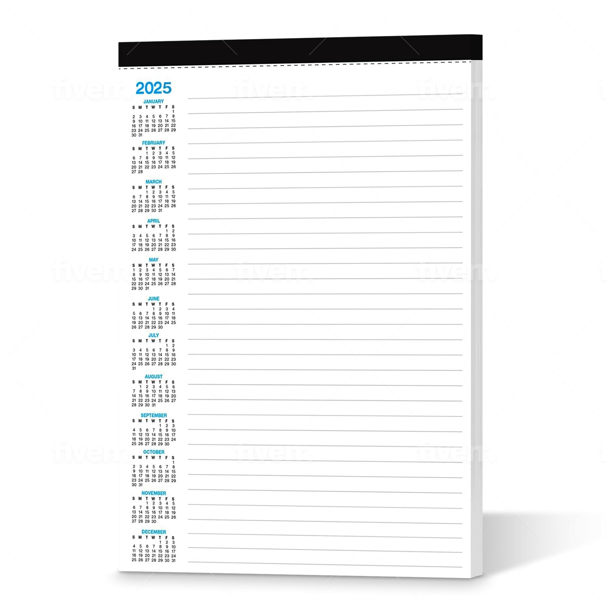 Amazon 2025 Calendar Legal Pad 8 5 X 11 Inches 3 Pack January To December Yearly Calendar 2025 White Note Pads With Date On Left Ruled Notepad Notebook For Office College School