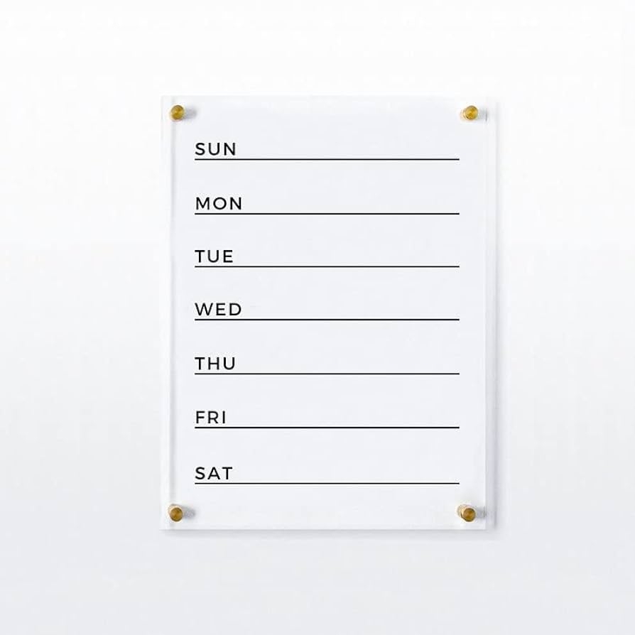 Amazon Acrylic Weekly Planner For Wall Custom Wall Calendar Personalized Calendar 2025 Dry Erase Organizer Undated Weekly Wall Planner Home Kitchen