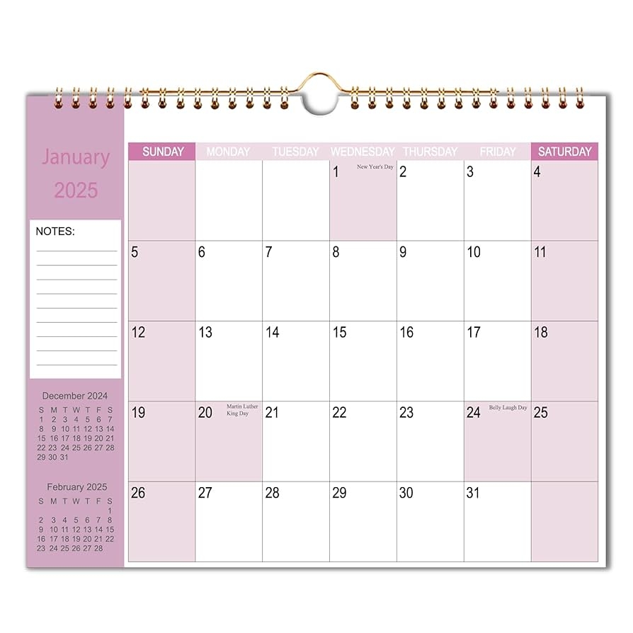 Amazon Calendar 2025 Wall Calendar From January 2025 December 2025 12 Months Calendar With Premium Paper Twin Wire Binding Hanging Hook 11 5 X 14 5 Colorful Office Products