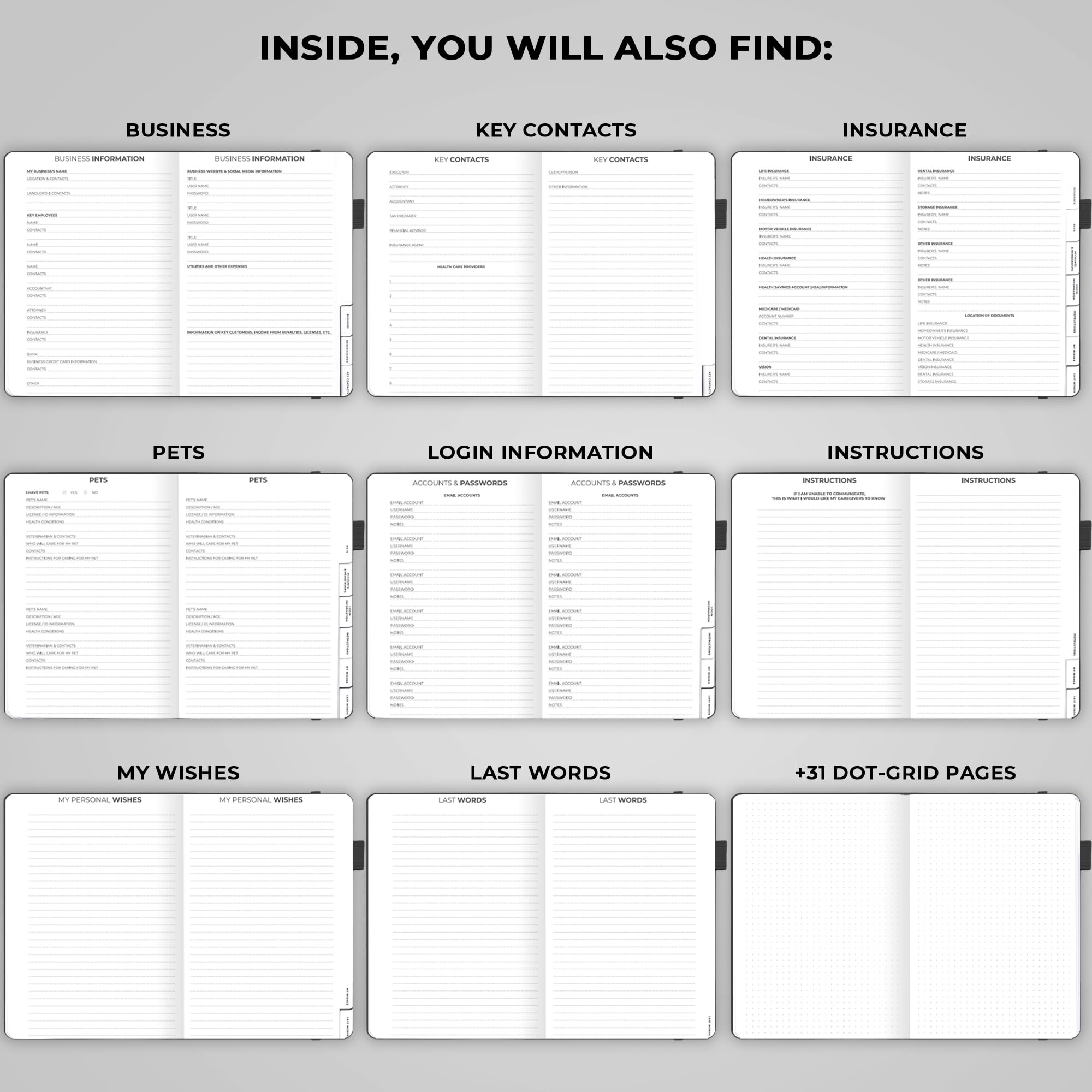 Amazon Clever Fox End Of Life Planner Final Arrangements Organizer For Beneficiary Will Preparation Last Wishes Funeral Planning A5 Black Office Products
