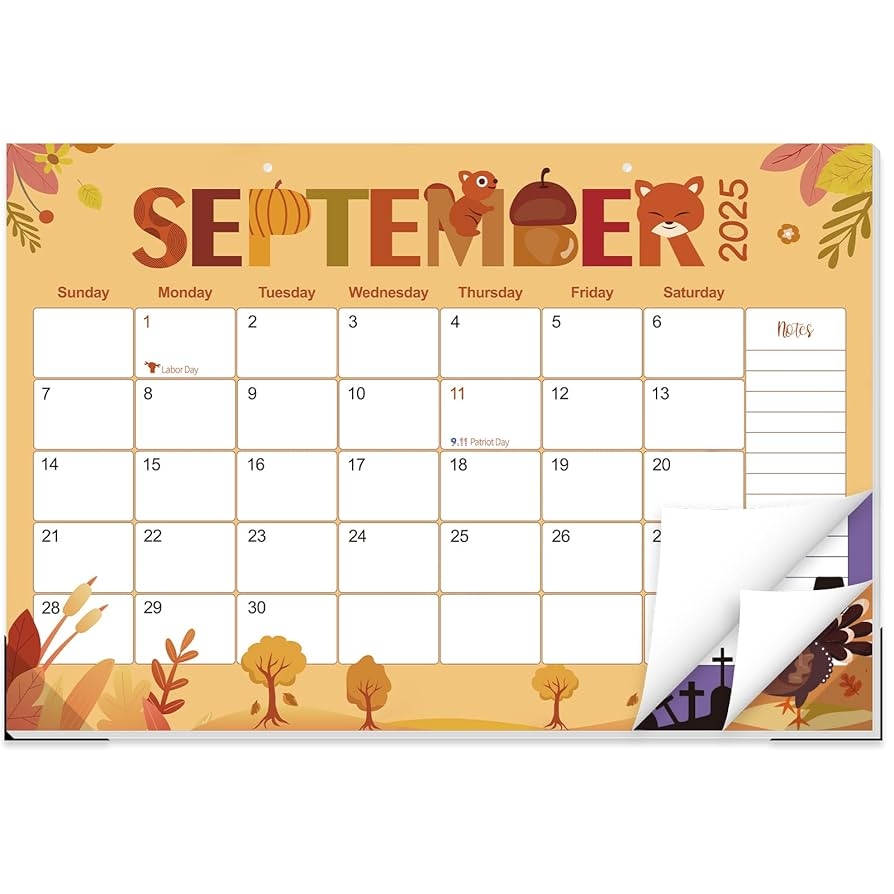 Amazon GuassLee Desk Calendar 2025 2026 Colorful Desk Calendar From Sep 2025 Mar 2027 17 X 11 5 Inches 19 Monthly Calendar With Hanging Rope Notes And Large Ruled Blocks For Home School Office Office Products