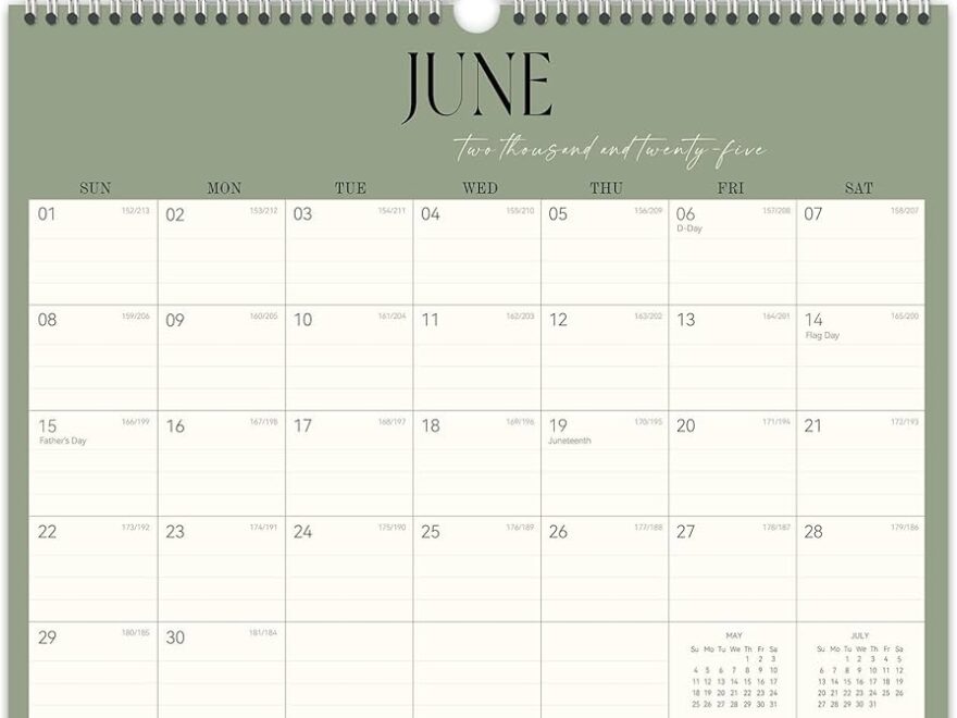 Amazon GuassLee Desk Calendar 2025 26 19 Month Hanging Desk Wall Calendar From 2025 Jun 2026 Dec 14 X 11 Monthly Planner With Thick Paper Spiral Bound For Office Home School Organizing Planning Office