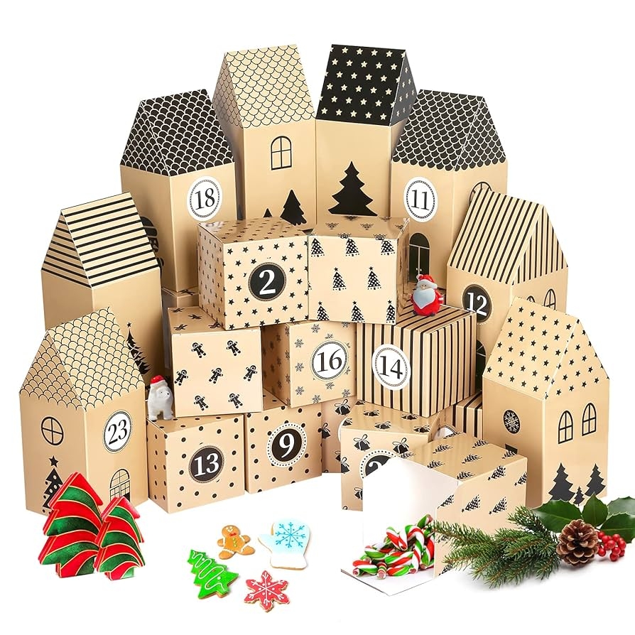 Amazon KESOTE 24 Empty Advent Calendar Boxes To Fill Christmas Advent Calendar 2025 For Adults Countdown To Christmas Gift Box Party Favor Box Home Kitchen