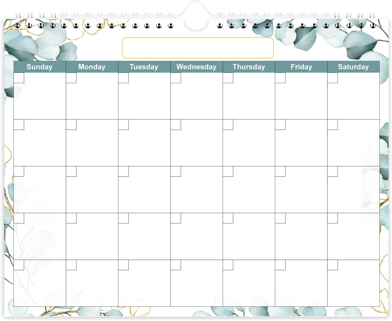 Printable Blank 2025 12 Month Calendar