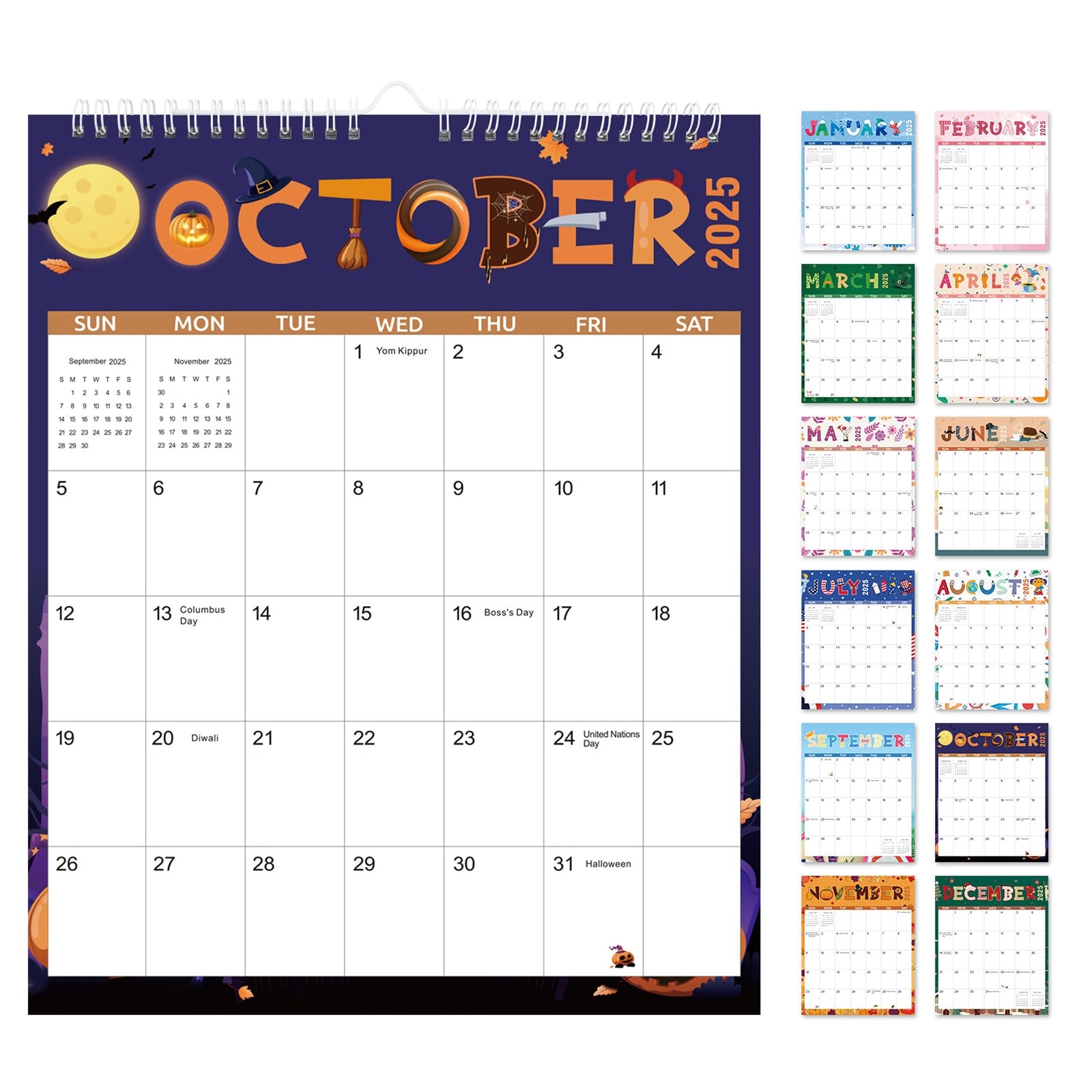 Amazon Zuozee Wall Calendar 2025 Large Calendar 2025 2026 For Wall Runs From January 2025 December 2026 14 X 11 Perfect For Organizing At Home Office School Office Products