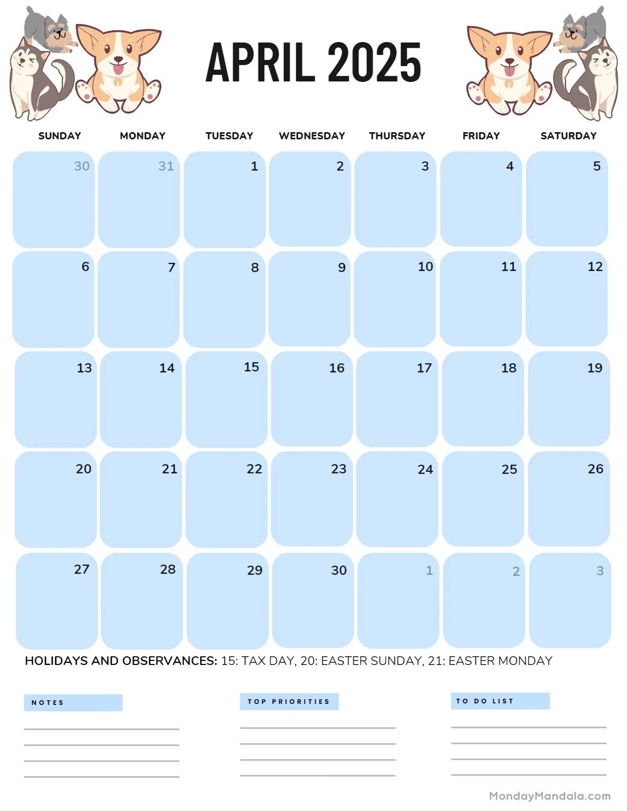 April 2025 Calendar 52 Free PDF Printables 