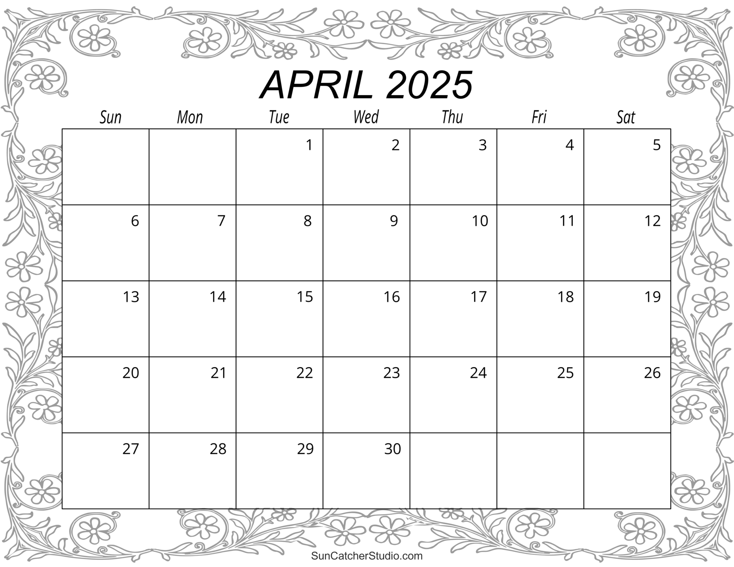 Free Printable 2025 Calendar Blank