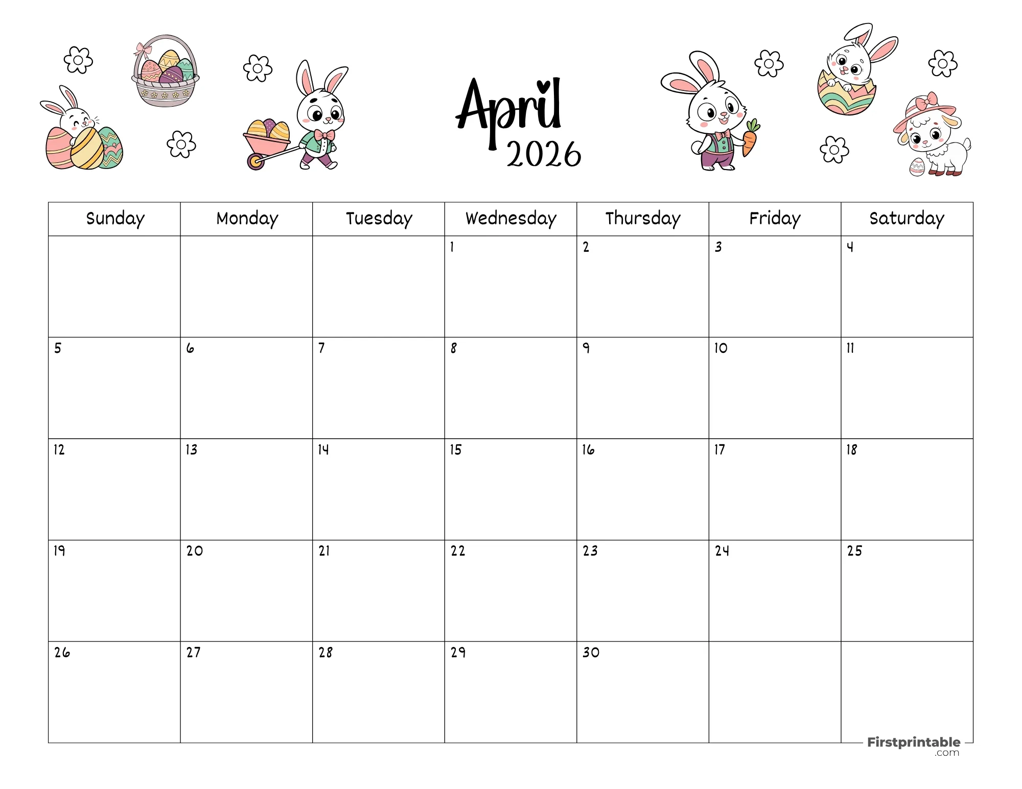 Blank September Calendar 20253