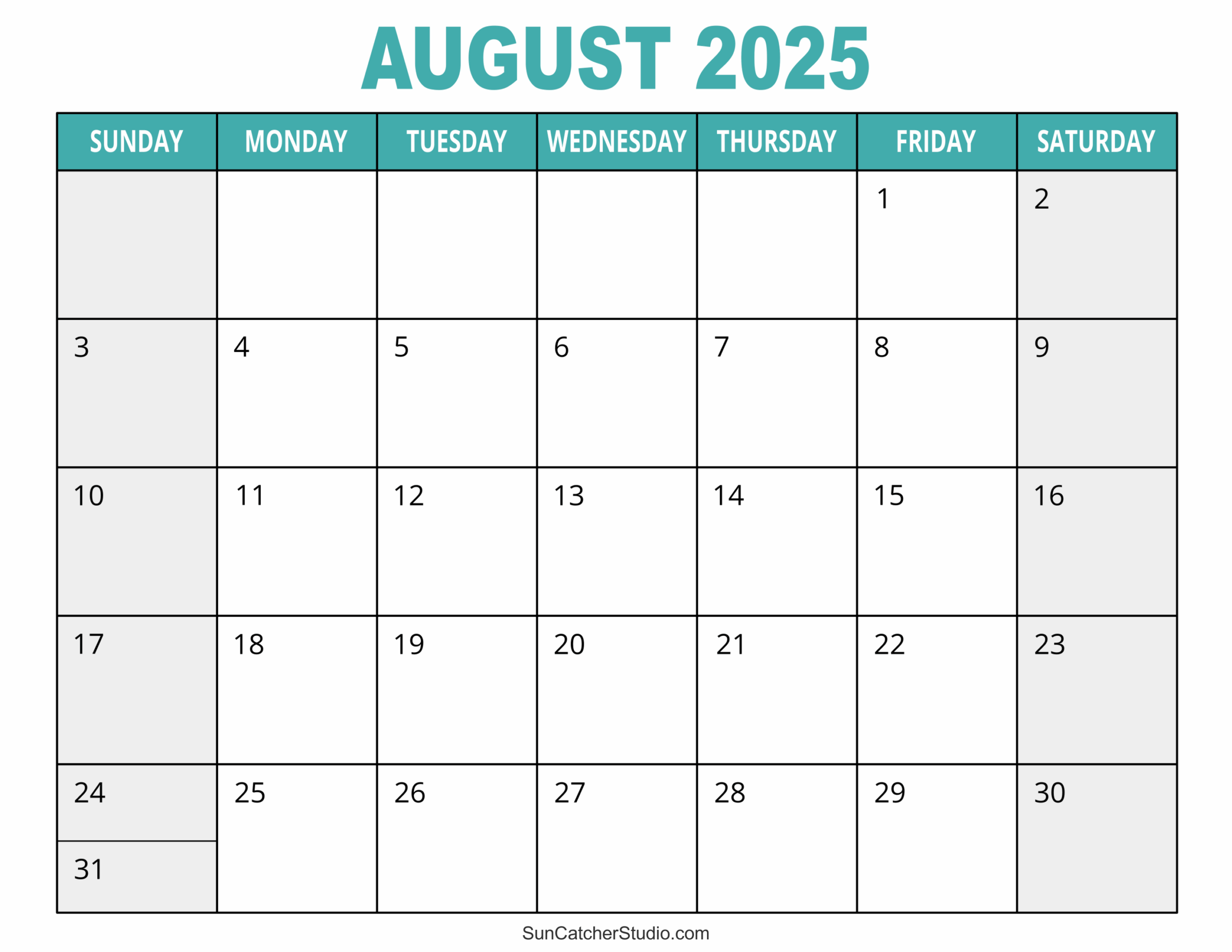 August 2025 Calendar Free Printable Free Printables Monograms Design Tools Patterns DIY Projects