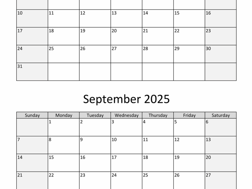 August And September 2025 Calendar WikiDates