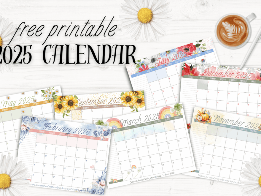 Be Ready To Bloom With Your Free Printable 2025 Floral Calendar Carrie Elle